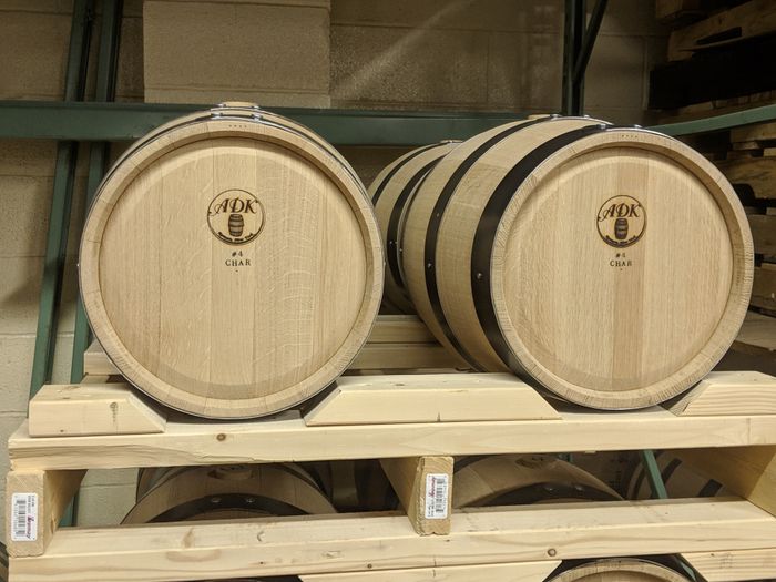 2 of our Oak aging barrels